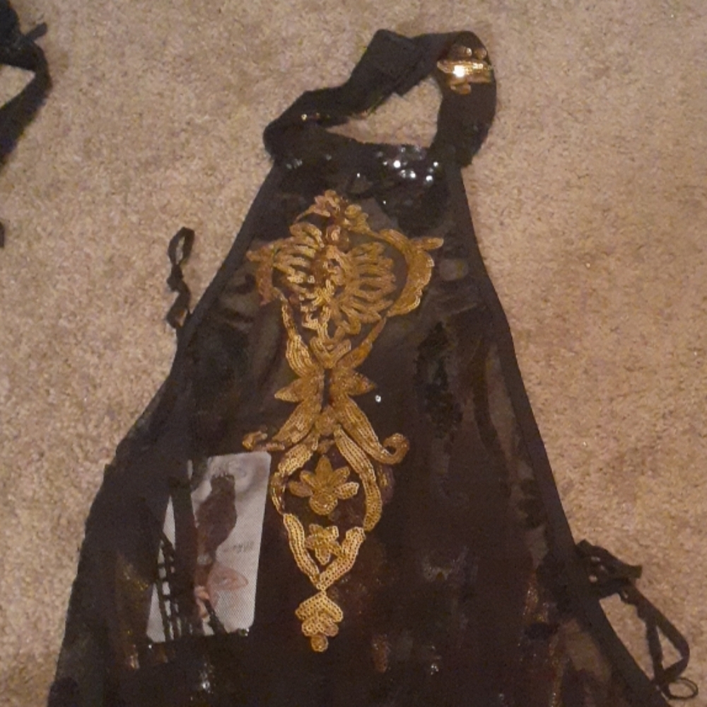 Sequin halter dress